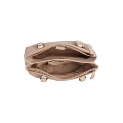 Leren Shoulder Bag Beige Marvos