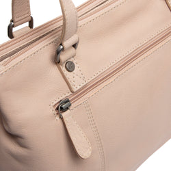 Leren Shoulder Bag Beige Marvos