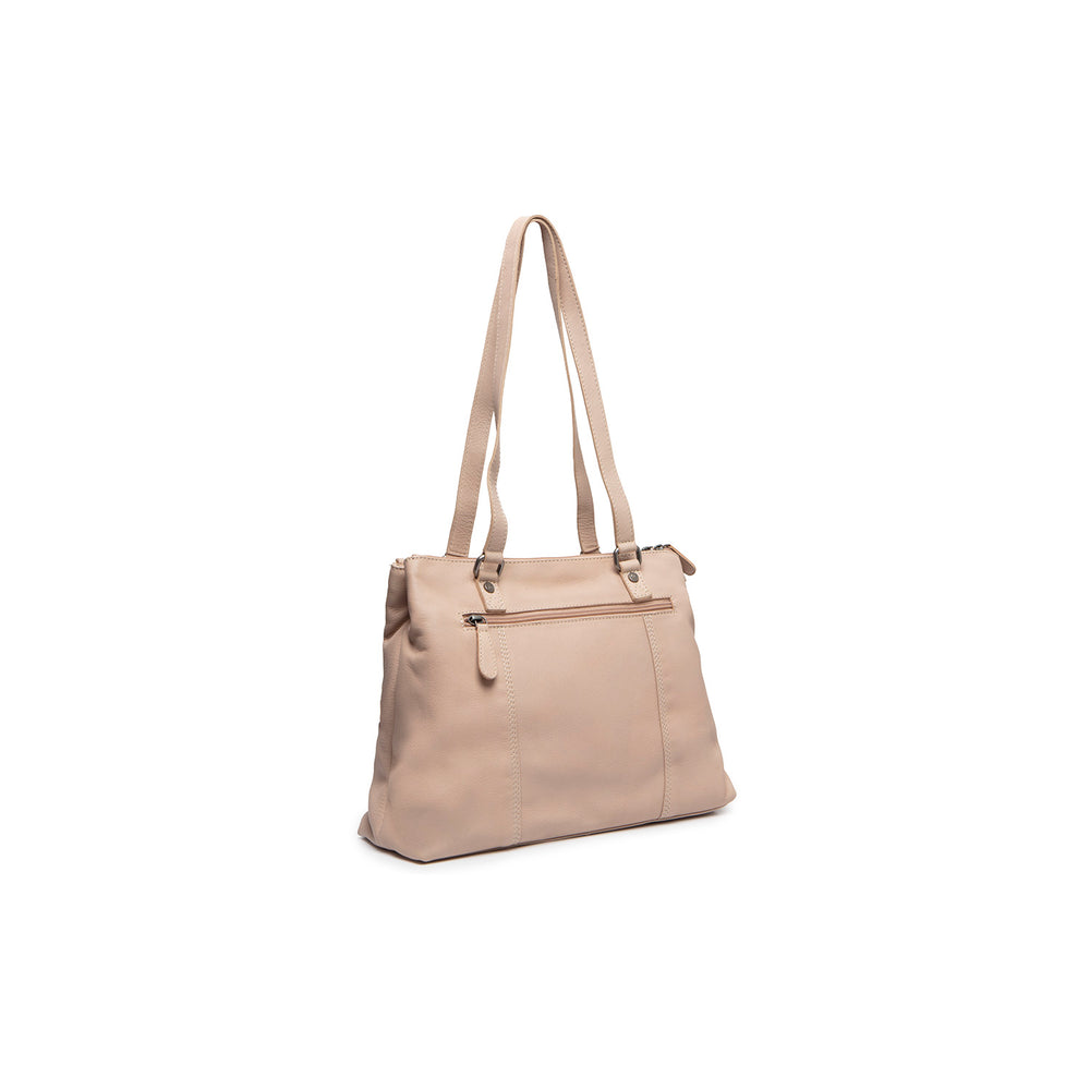 Leather Shoulder Bag Beige Marvos