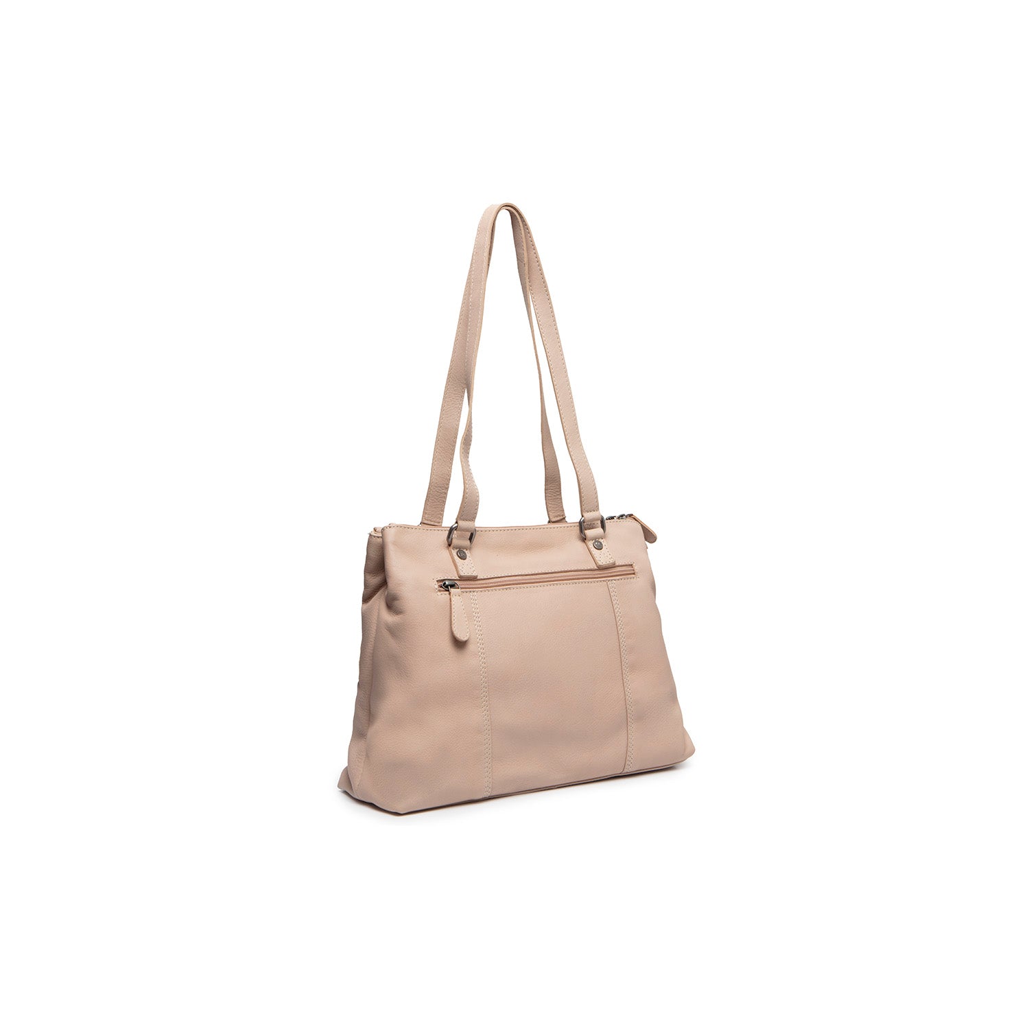 Leder Schultertasche Beige Marvos