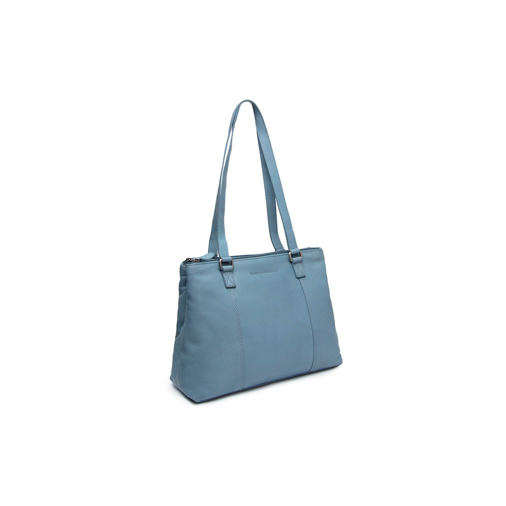 Leather Shoulder Bag Sky Blue Marvos