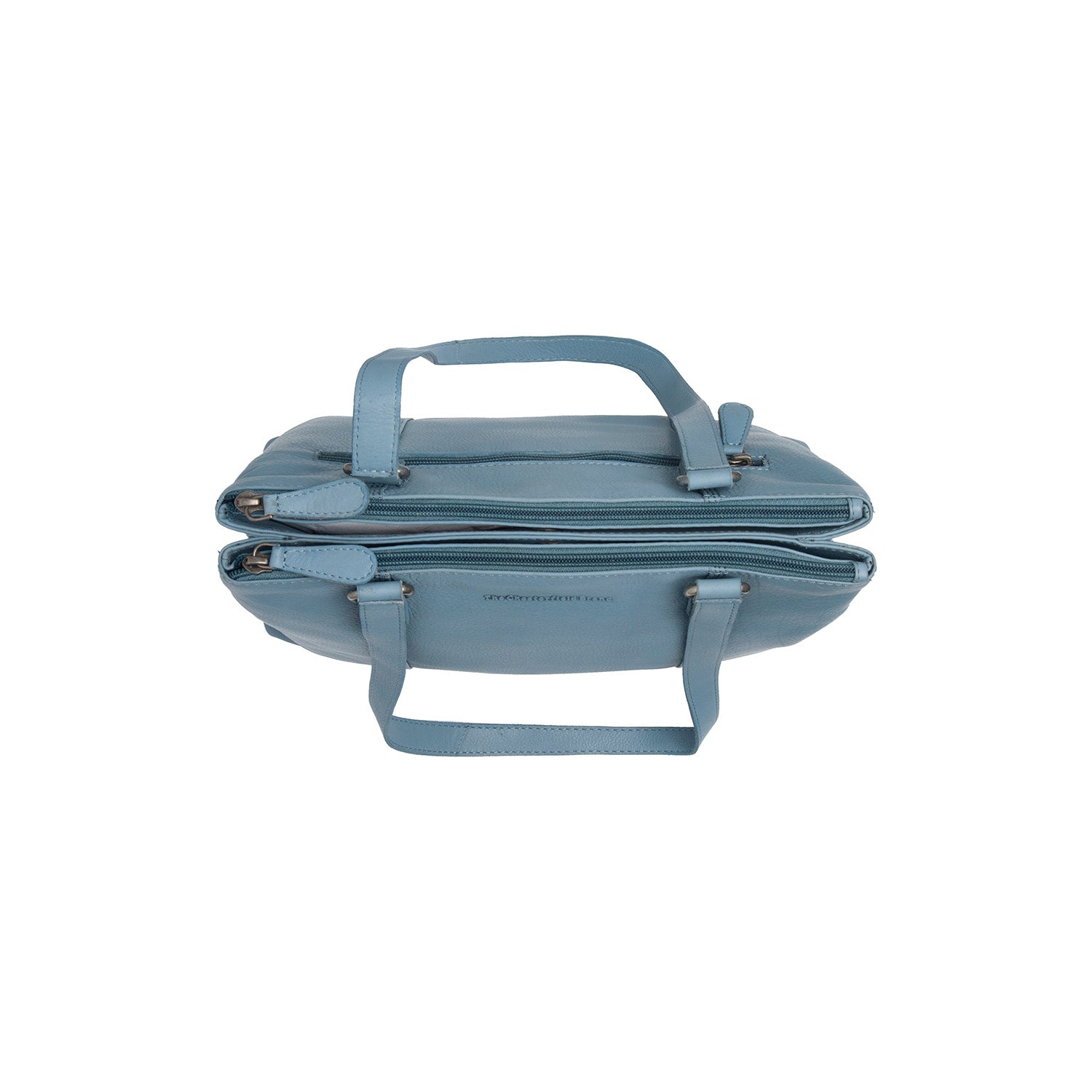 Leder Schultertasche Himmelblau Marvos