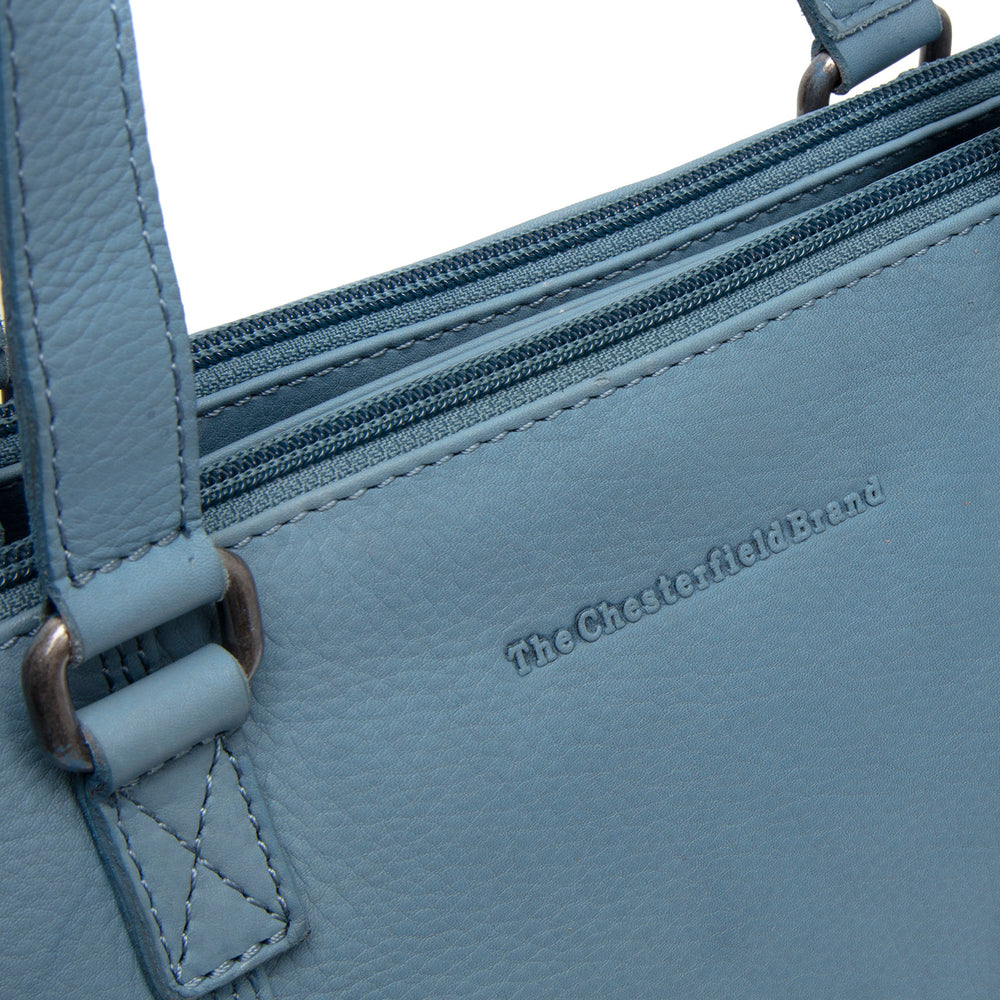Leather Shoulder Bag Sky Blue Marvos