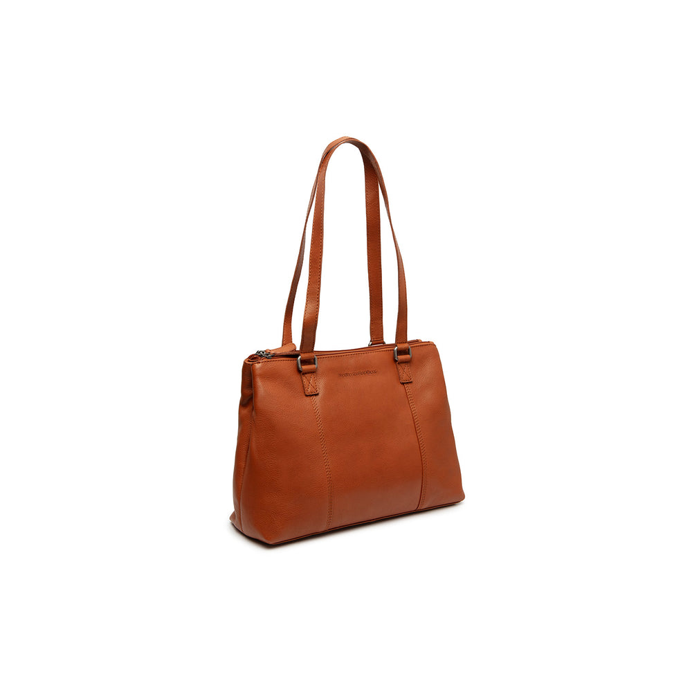 Leather Shoulder Bag Cognac Marvos