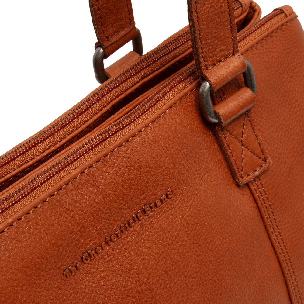 Leather Shoulder Bag Cognac Marvos