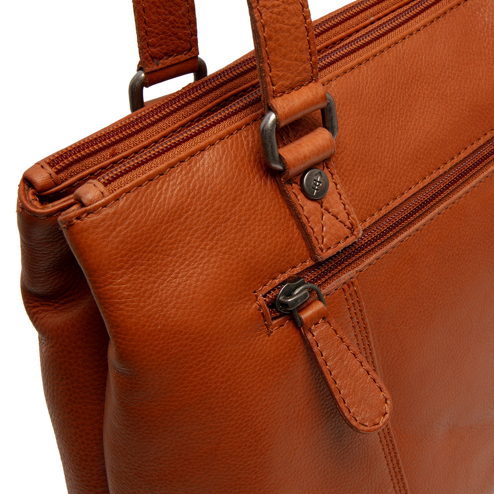 Leather Shoulder Bag Cognac Marvos