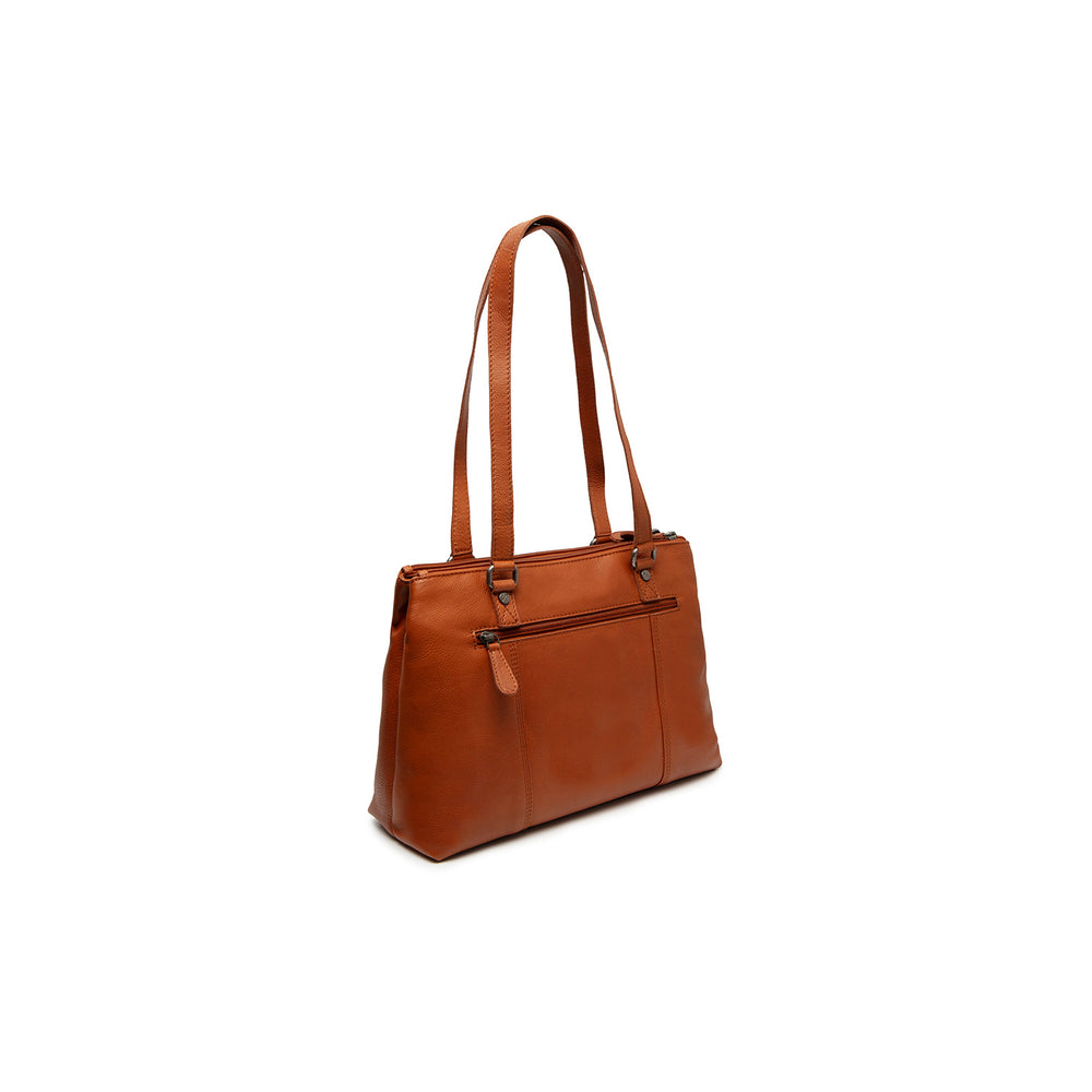 Leather Shoulder Bag Cognac Marvos