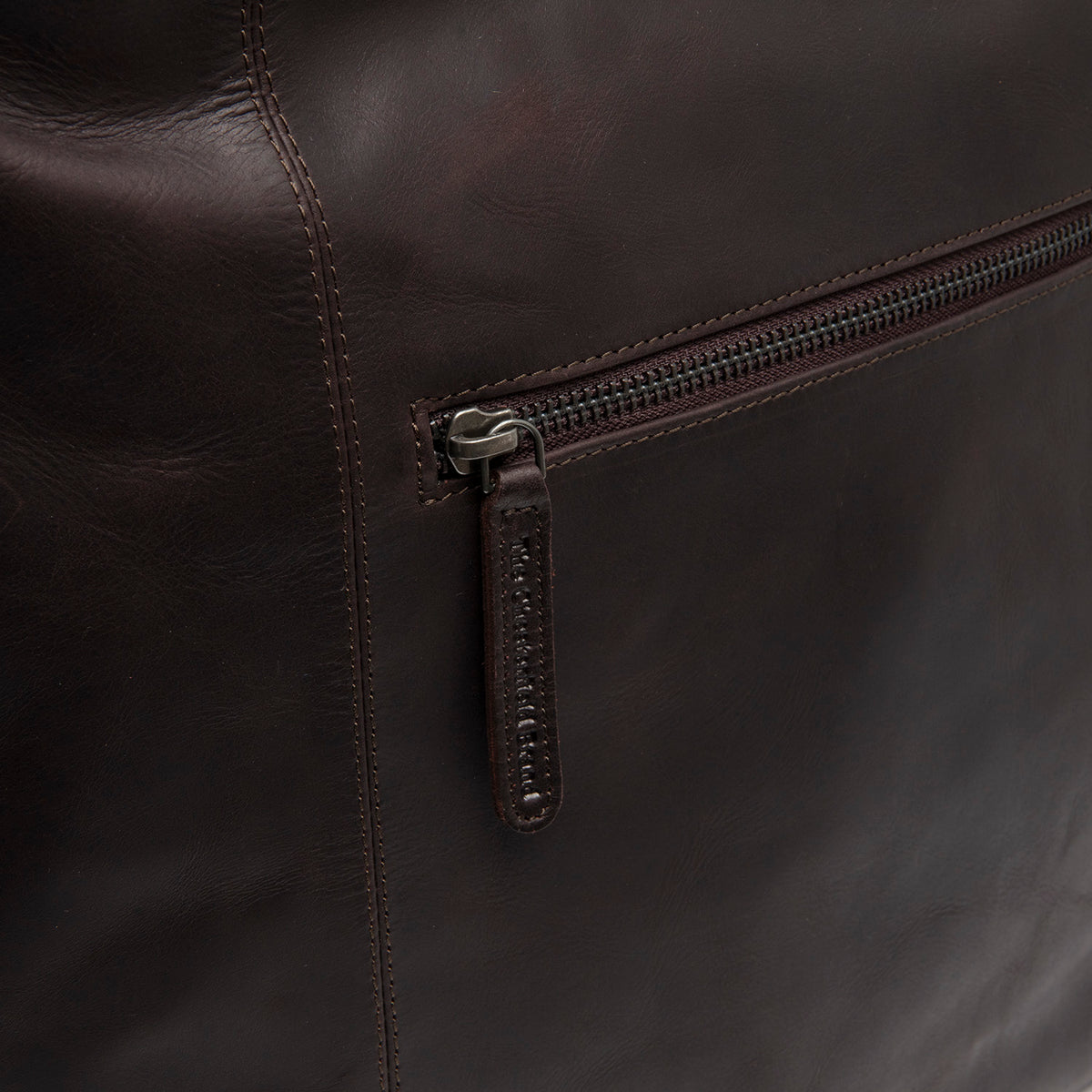 Sac Porté Épaule en Cuir Marron Zira