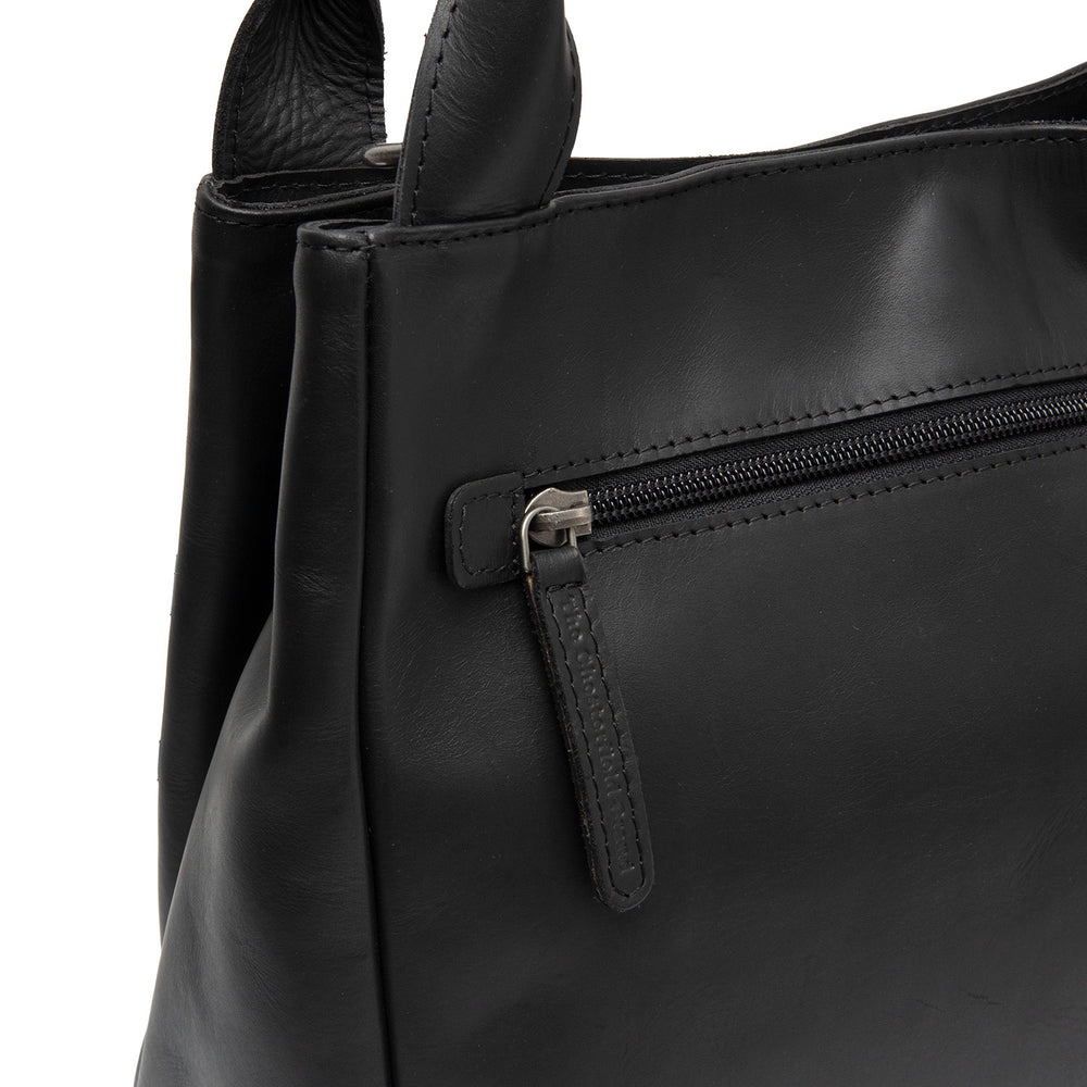 Leather Handbag Black Tenara