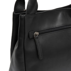 Leather Shoulder Bag Black Tenara