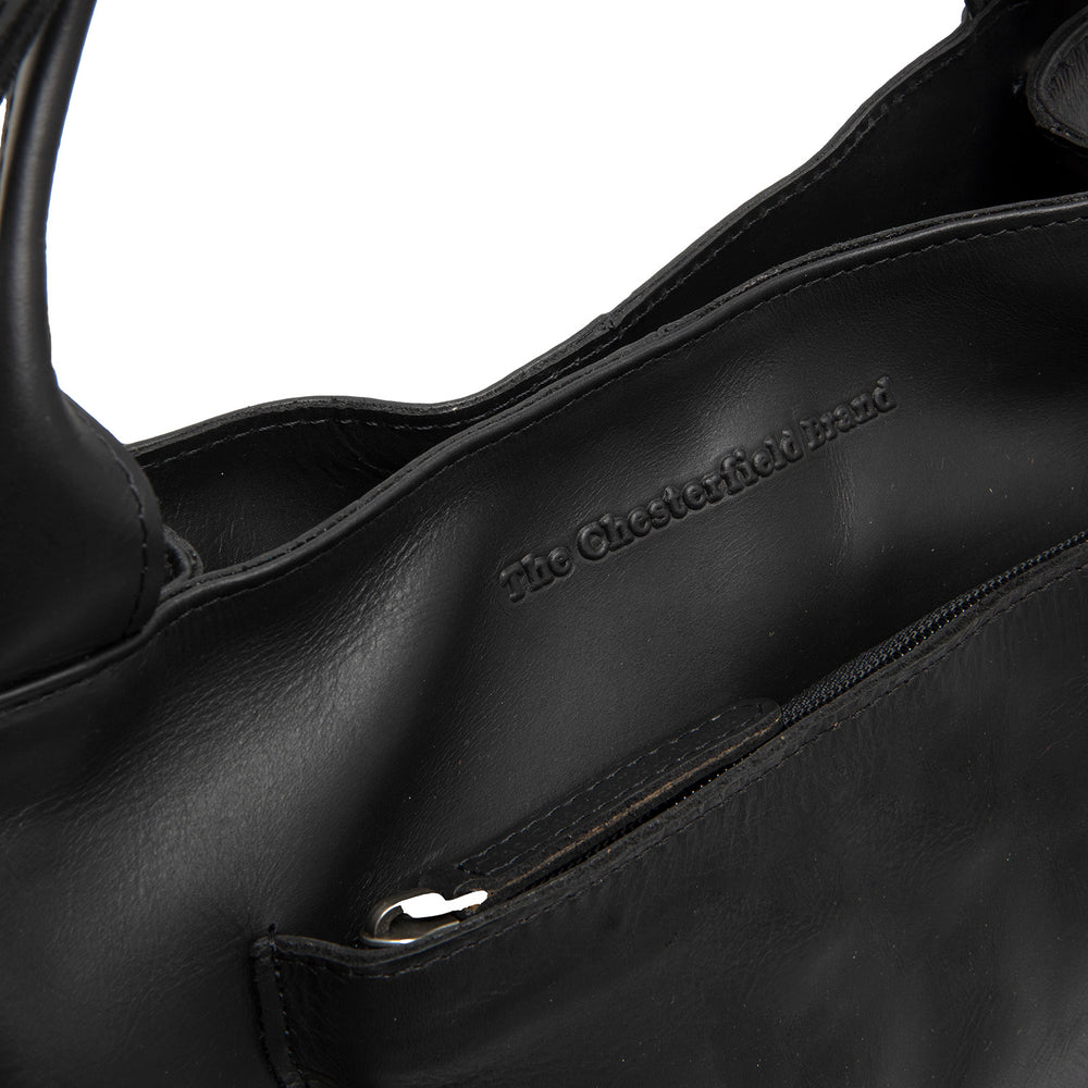 Leather Handbag Black Tenara