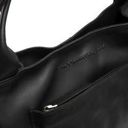Leather Shoulder Bag Black Tenara