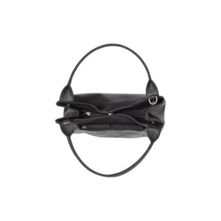 Leather Shoulder Bag Black Tenara