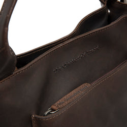 Leather Shoulder Bag Brown Tenara