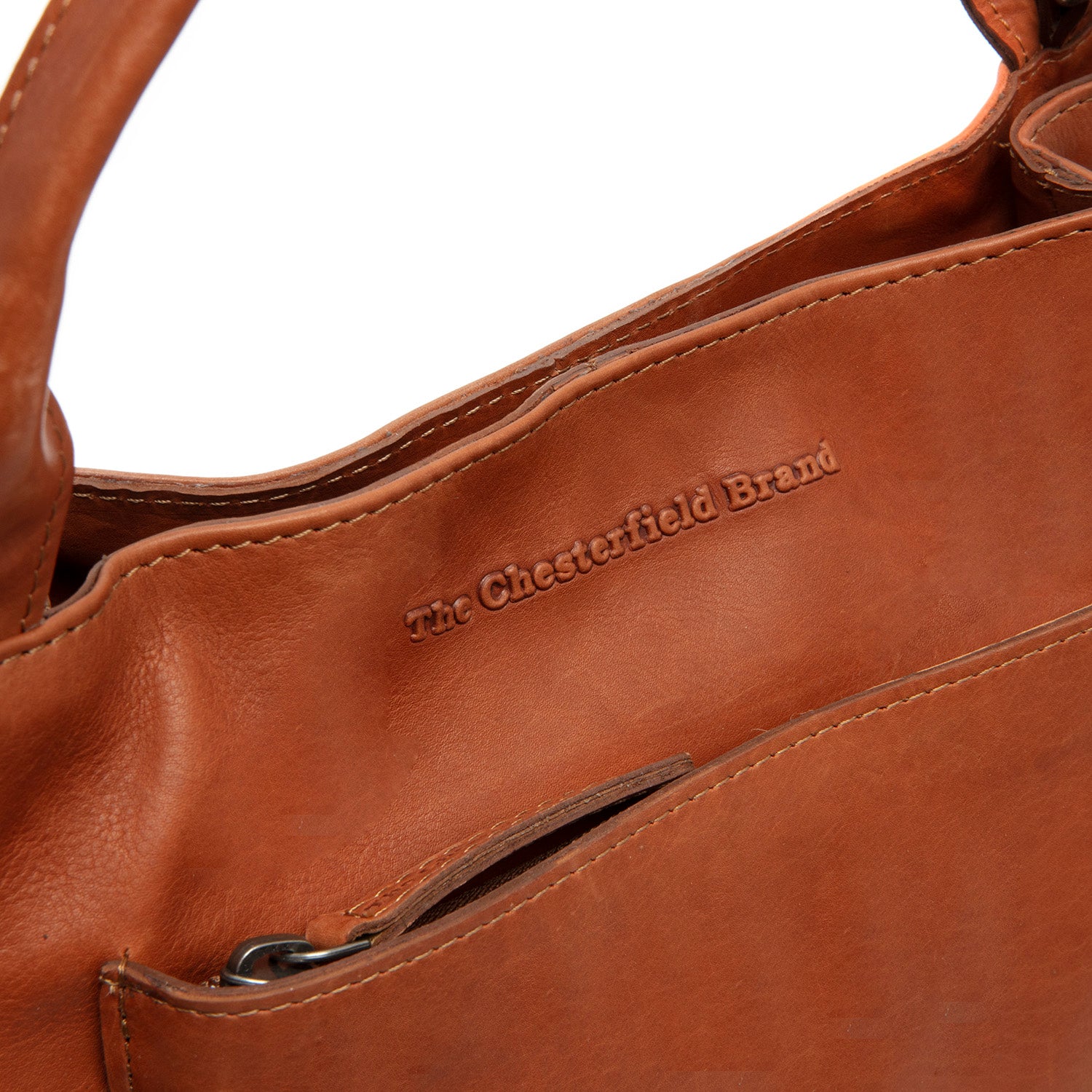 Leren Schoudertas Cognac Tenara