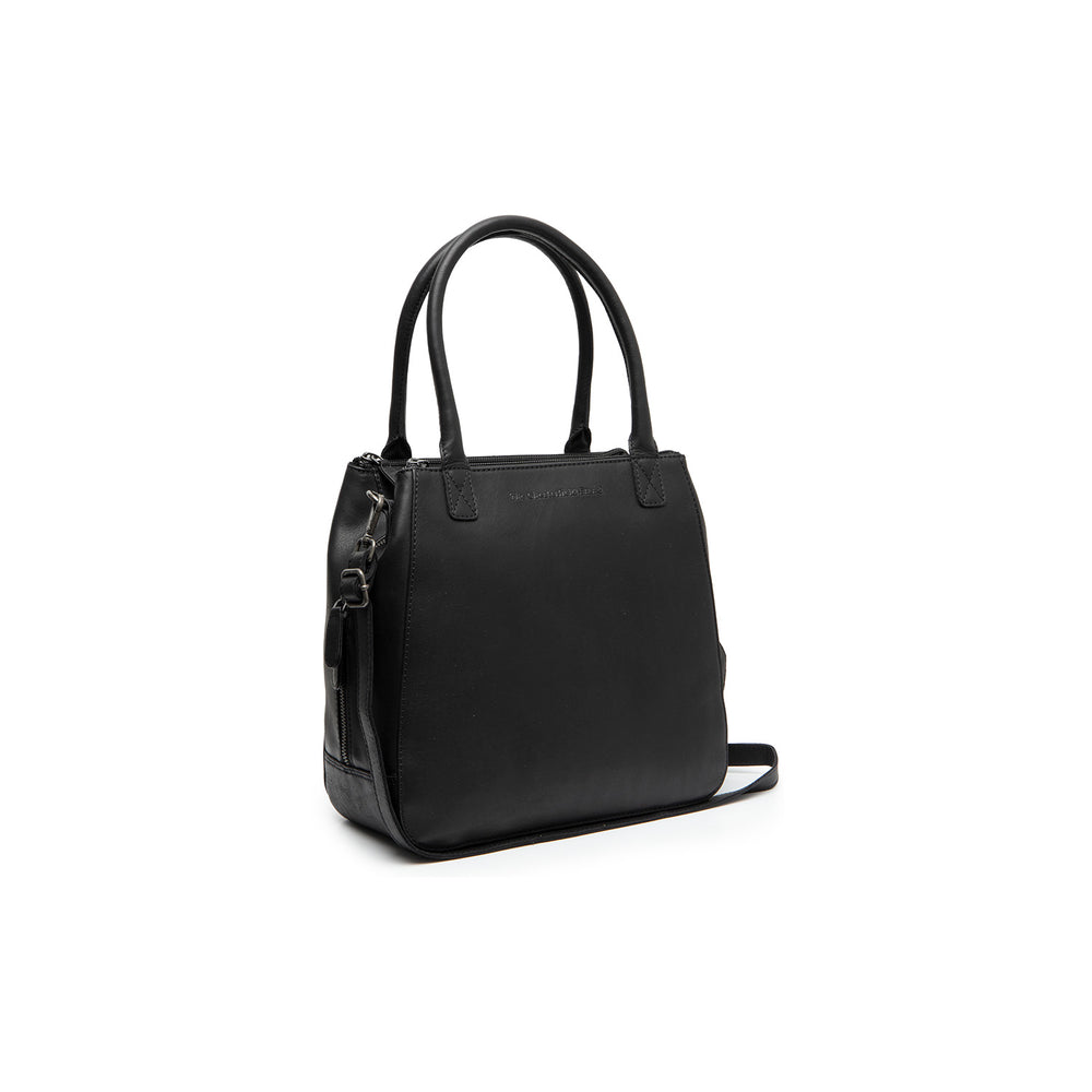 Leather Handbag Black Solvin