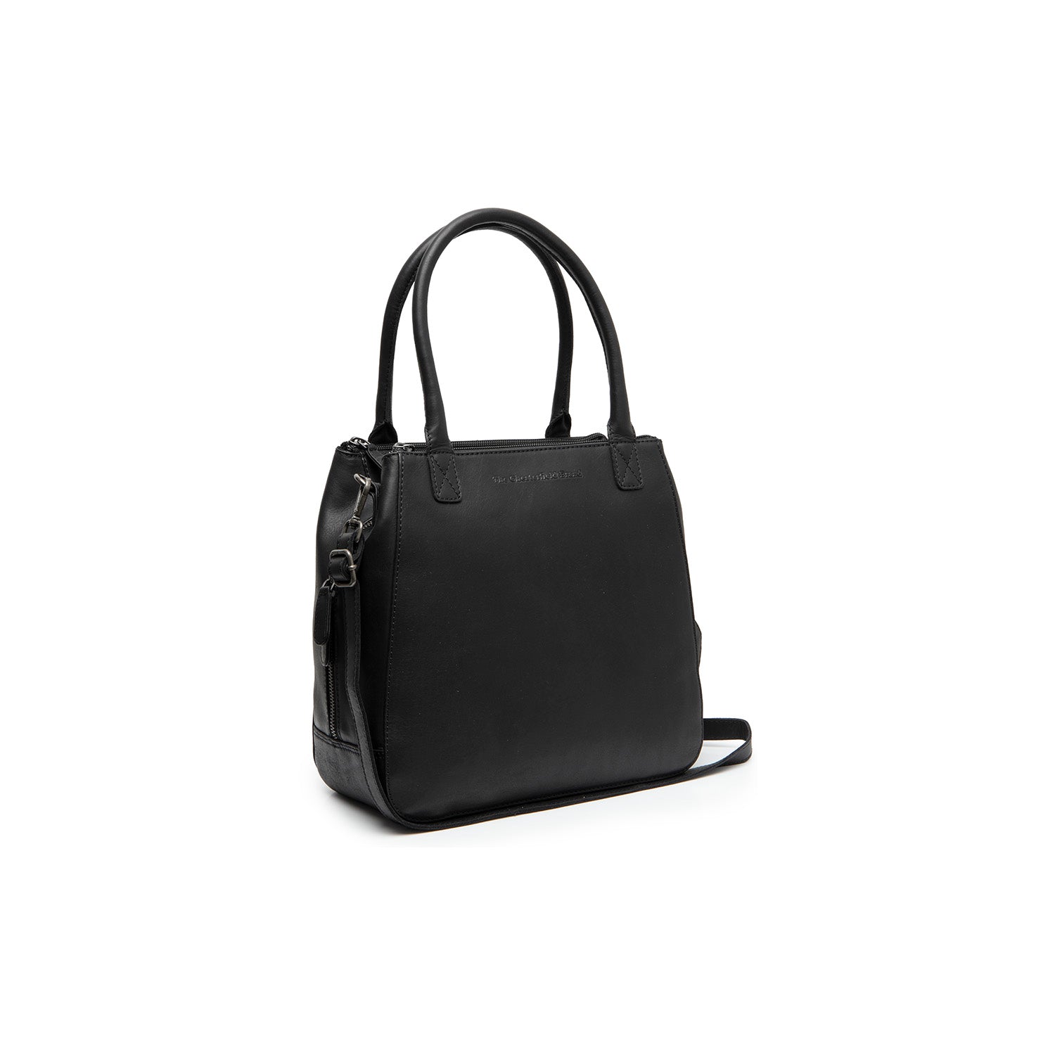 Leather Shoulder Bag Black Solvin