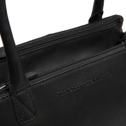 Leather Shoulder Bag Black Solvin