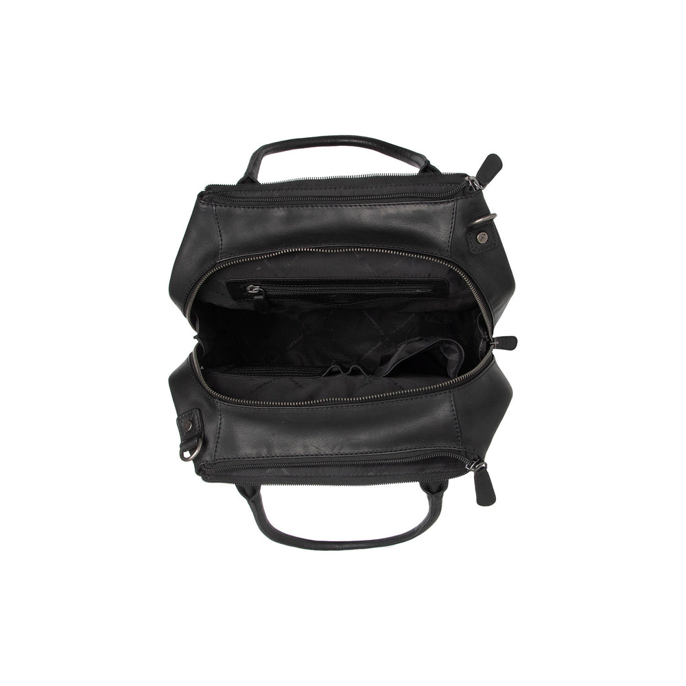 Leather Handbag Black Solvin