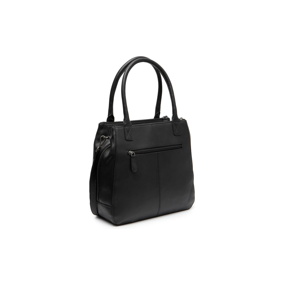 Leather Handbag Black Solvin