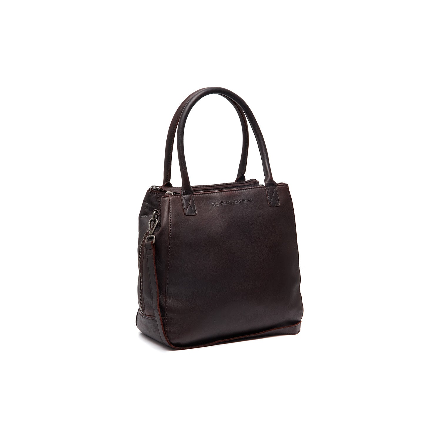 Leather Shoulder Bag Brown Solvin