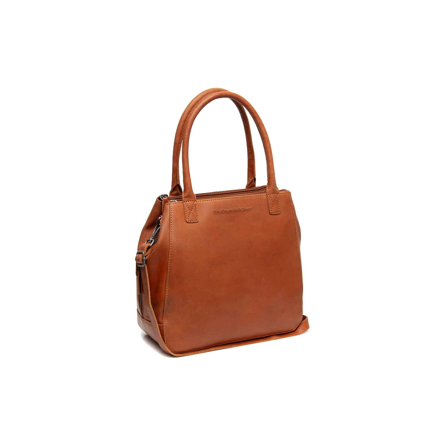 Leather Shoulder Bag Cognac Solvin
