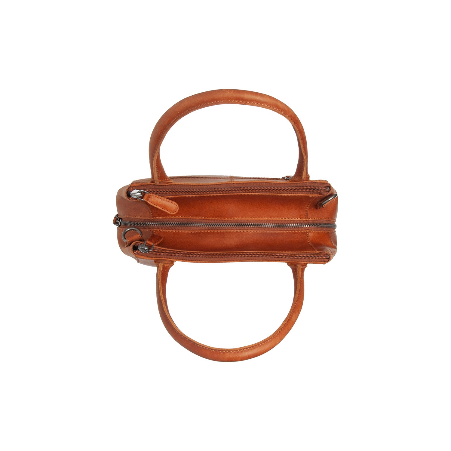 Leather Shoulder Bag Cognac Solvin