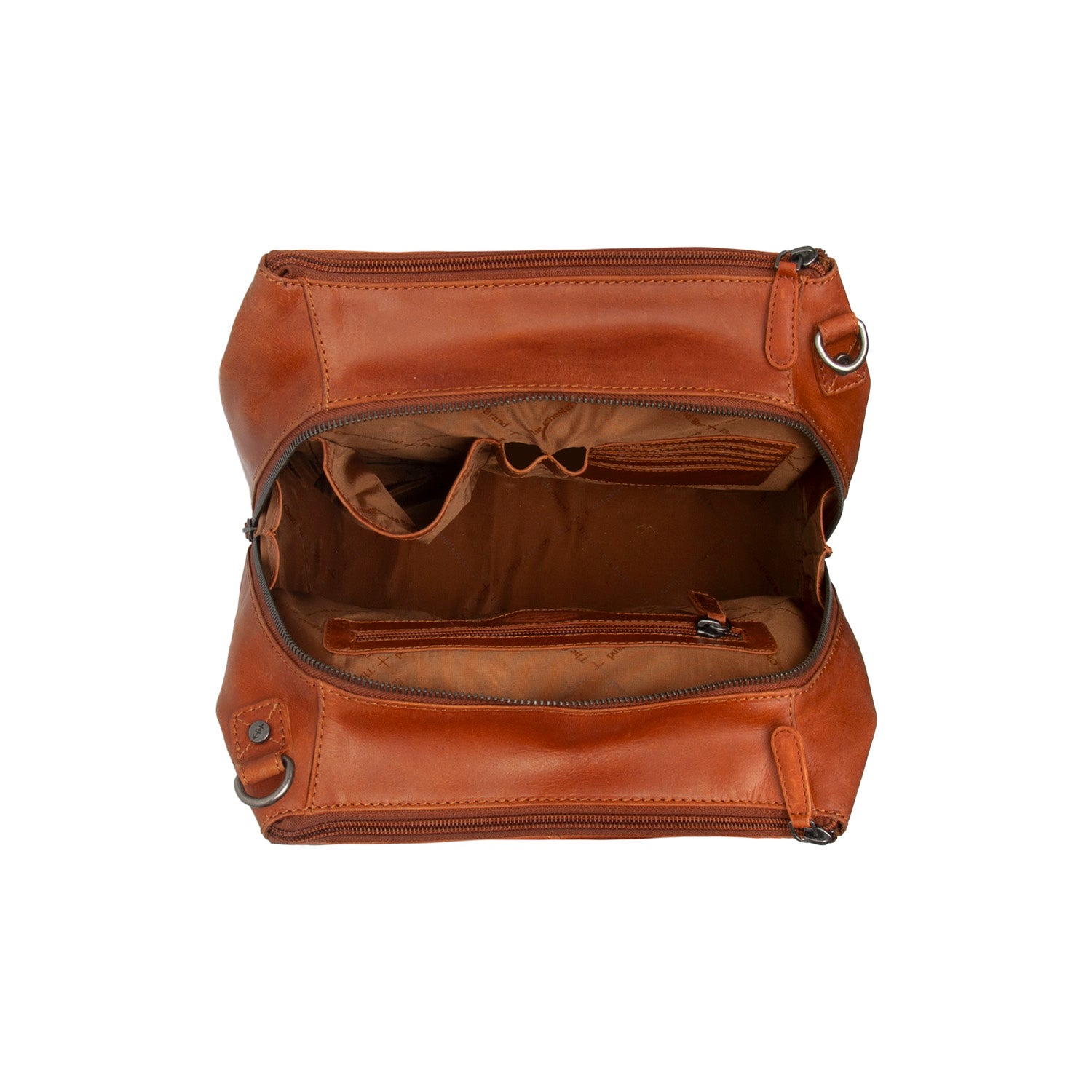Leather Shoulder Bag Cognac Solvin