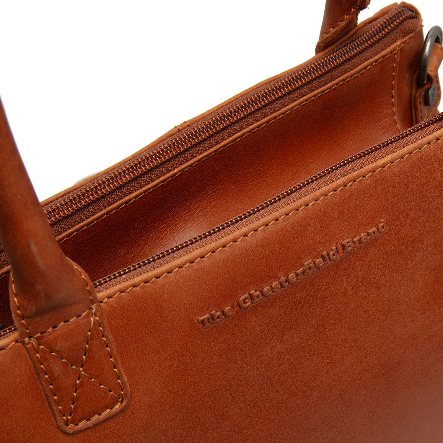 Leather Shoulder Bag Cognac Solvin