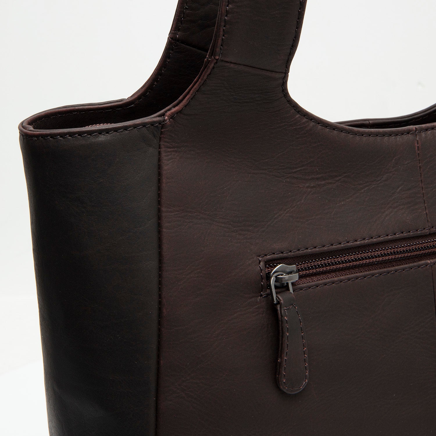 Leder Schultertasche Braun Tofino