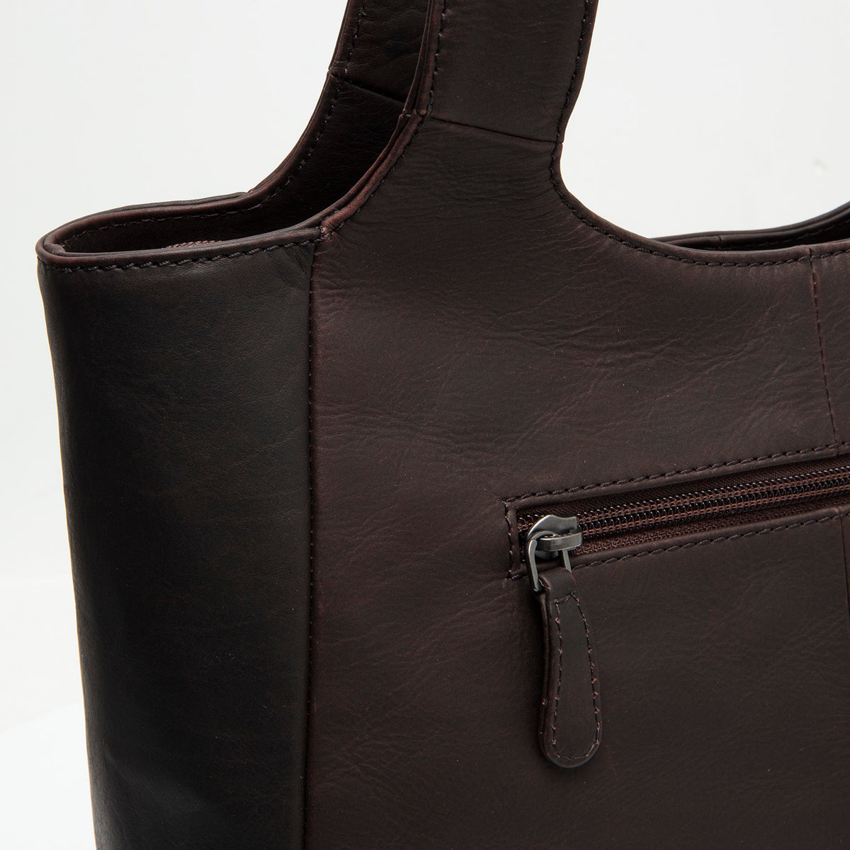 Leder Schultertasche Braun Tofino