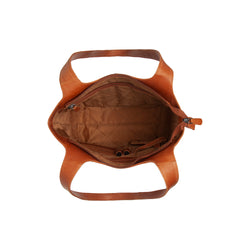 Leather Shoulder Bag Cognac Tofino