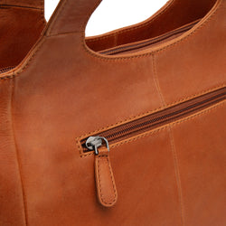 Leather Shoulder Bag Cognac Tofino