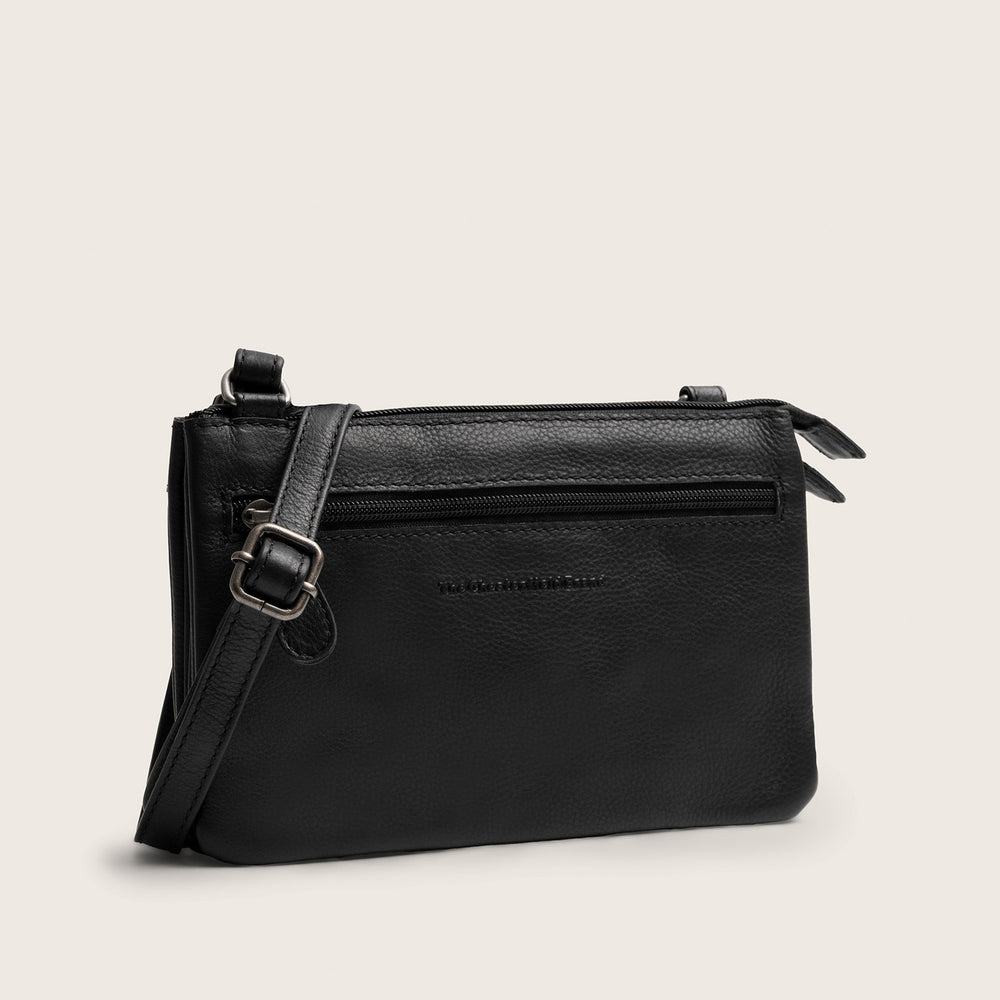 Sac Bandoulière en Cuir Noir Brisa