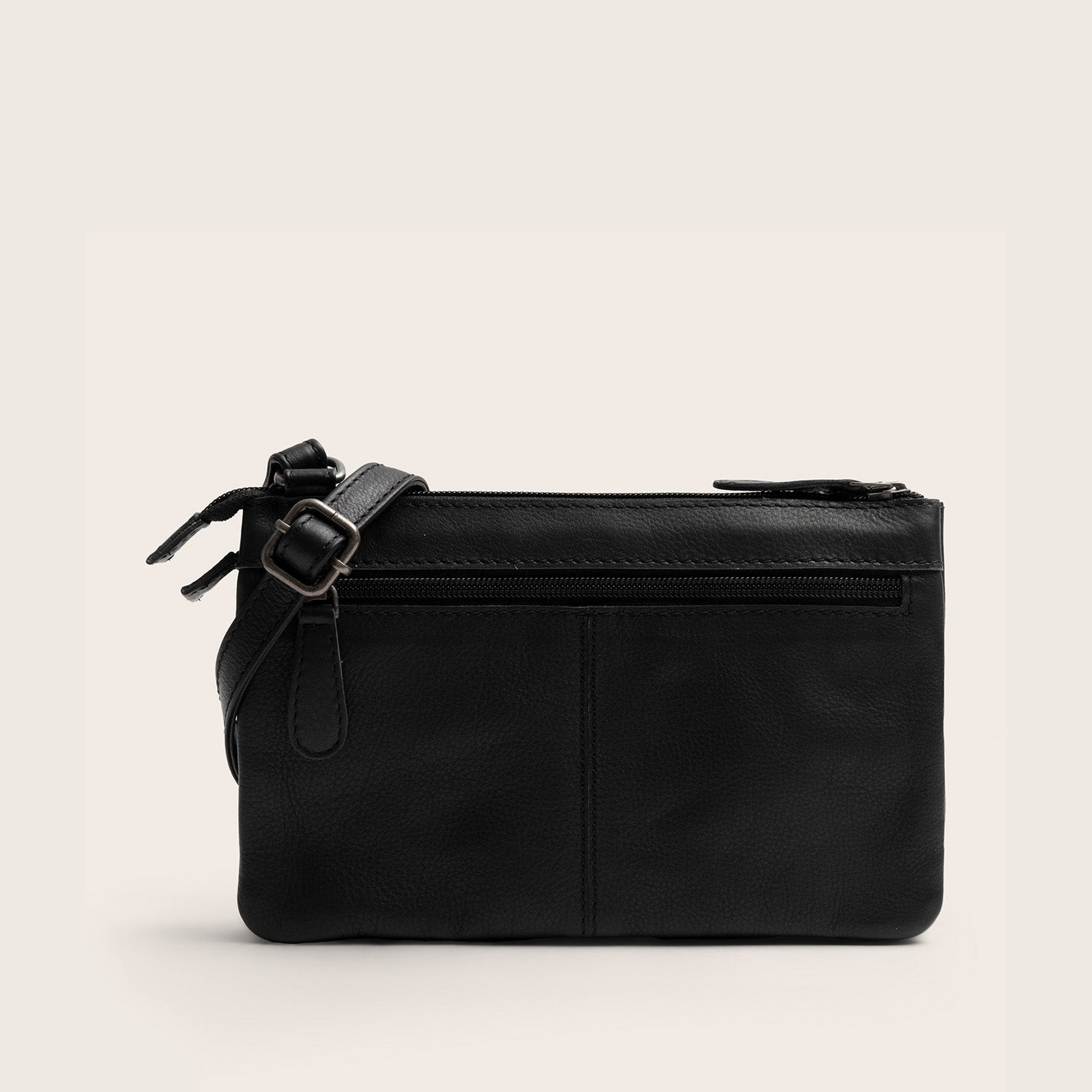 Sac Bandoulière en Cuir Noir Brisa