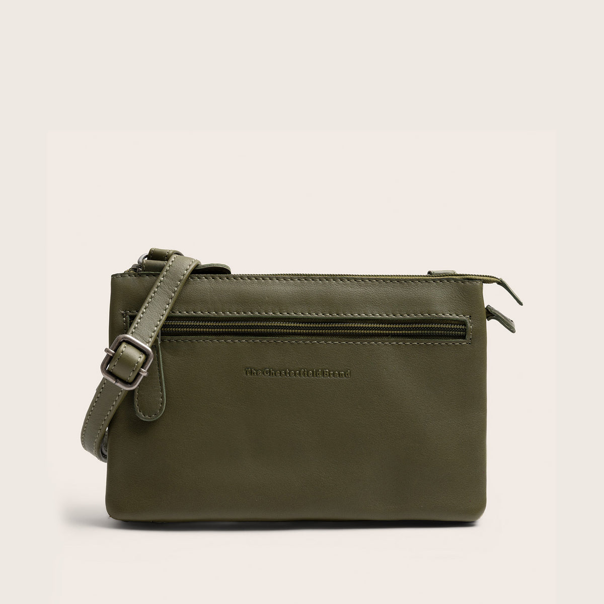 Sac Bandoulière en Cuir Vert Olive Brisa