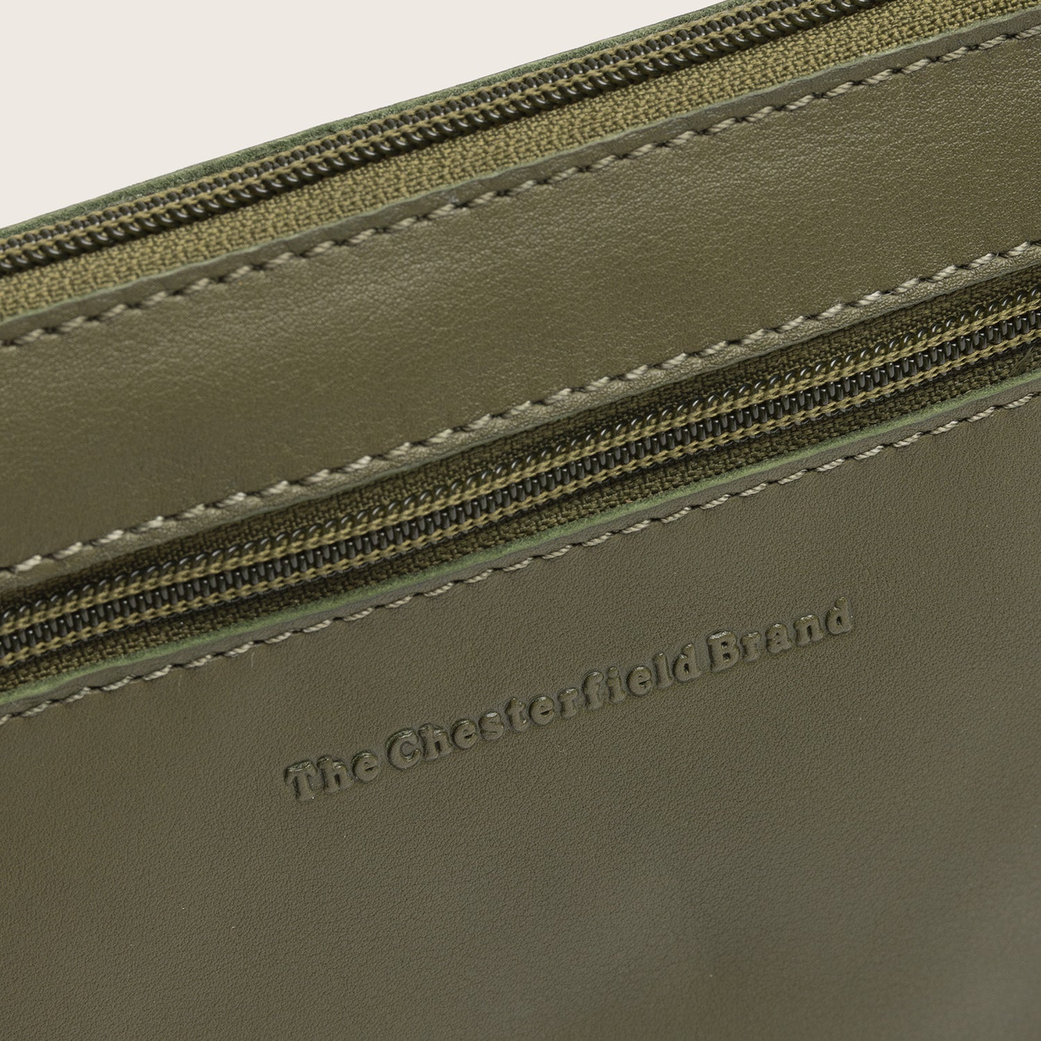 Sac Bandoulière en Cuir Vert Olive Brisa