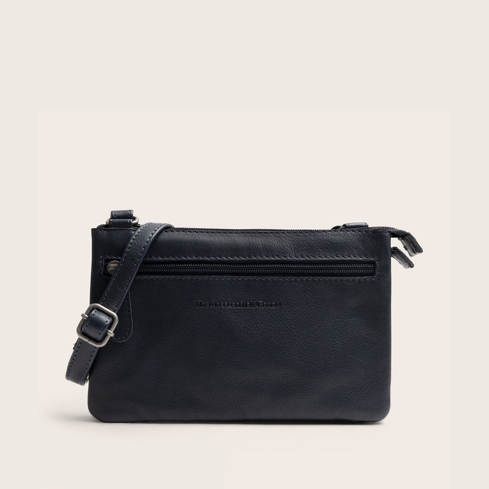 Sac Bandoulière en Cuir Bleu Marine Brisa
