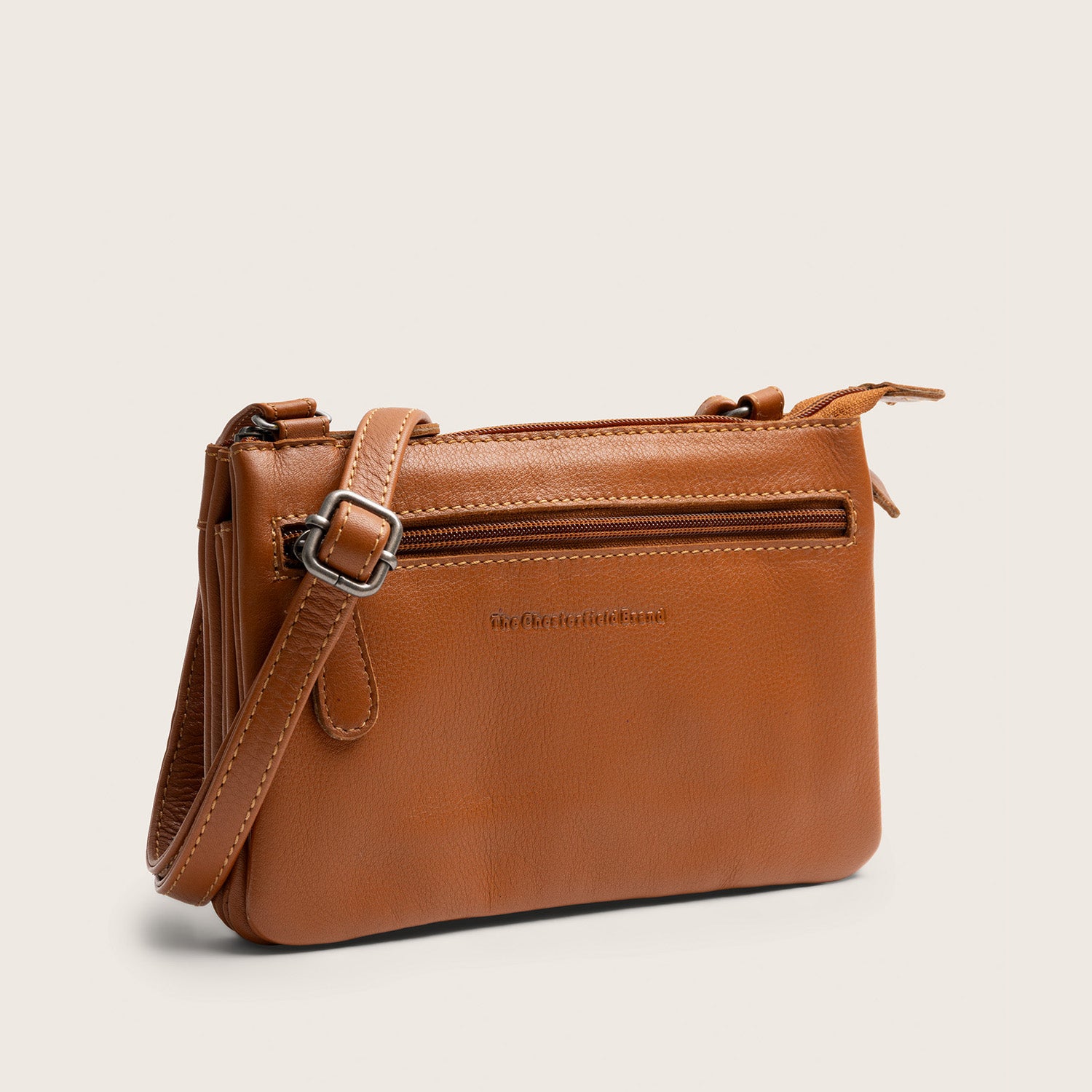 Sac Bandoulière en Cuir Cognac Brisa