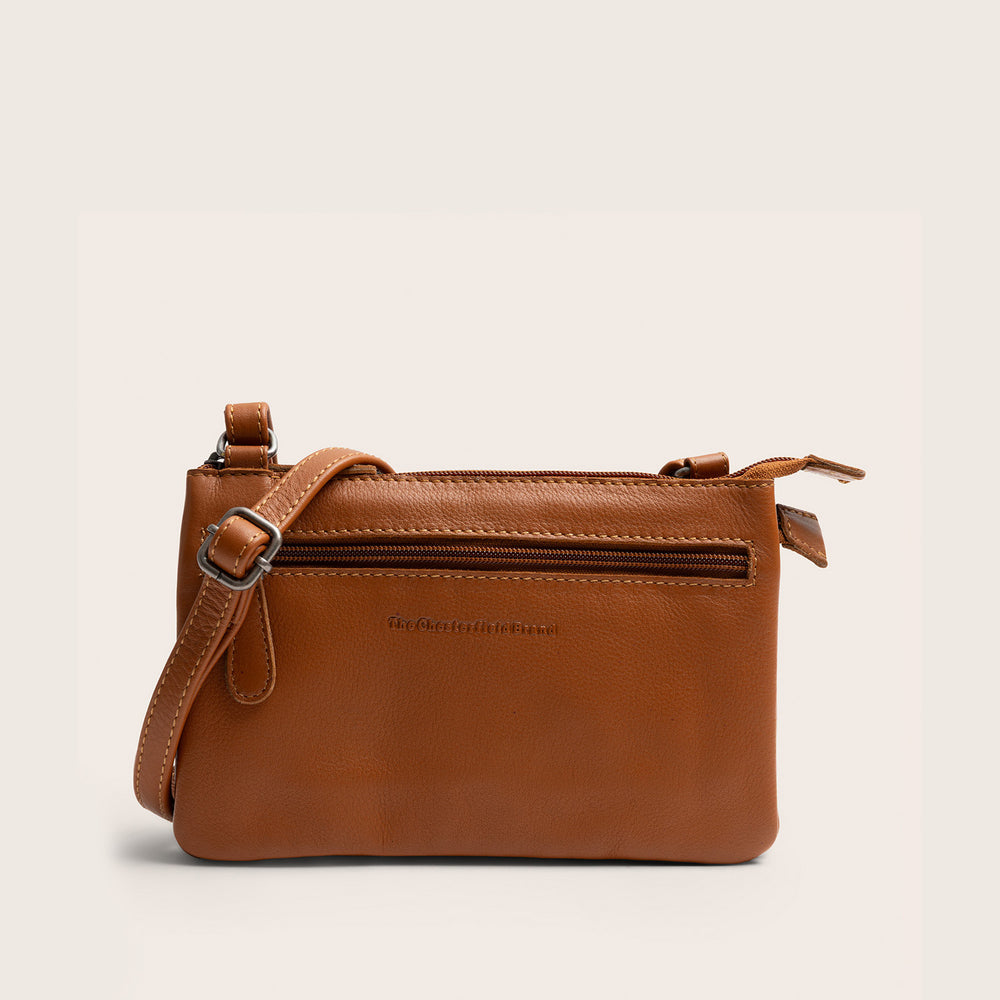 Sac Bandoulière en Cuir Cognac Brisa