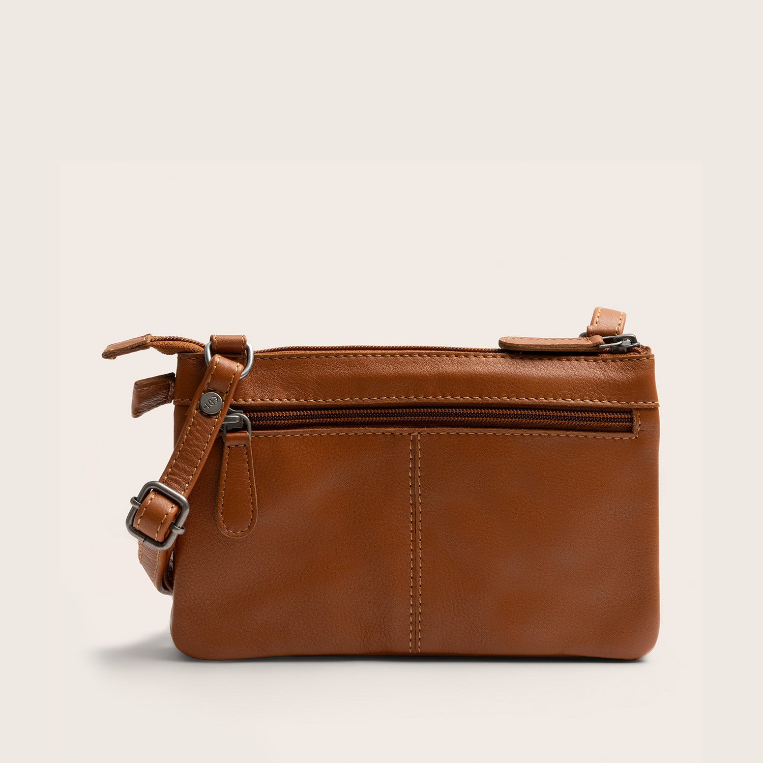Sac Bandoulière en Cuir Cognac Brisa