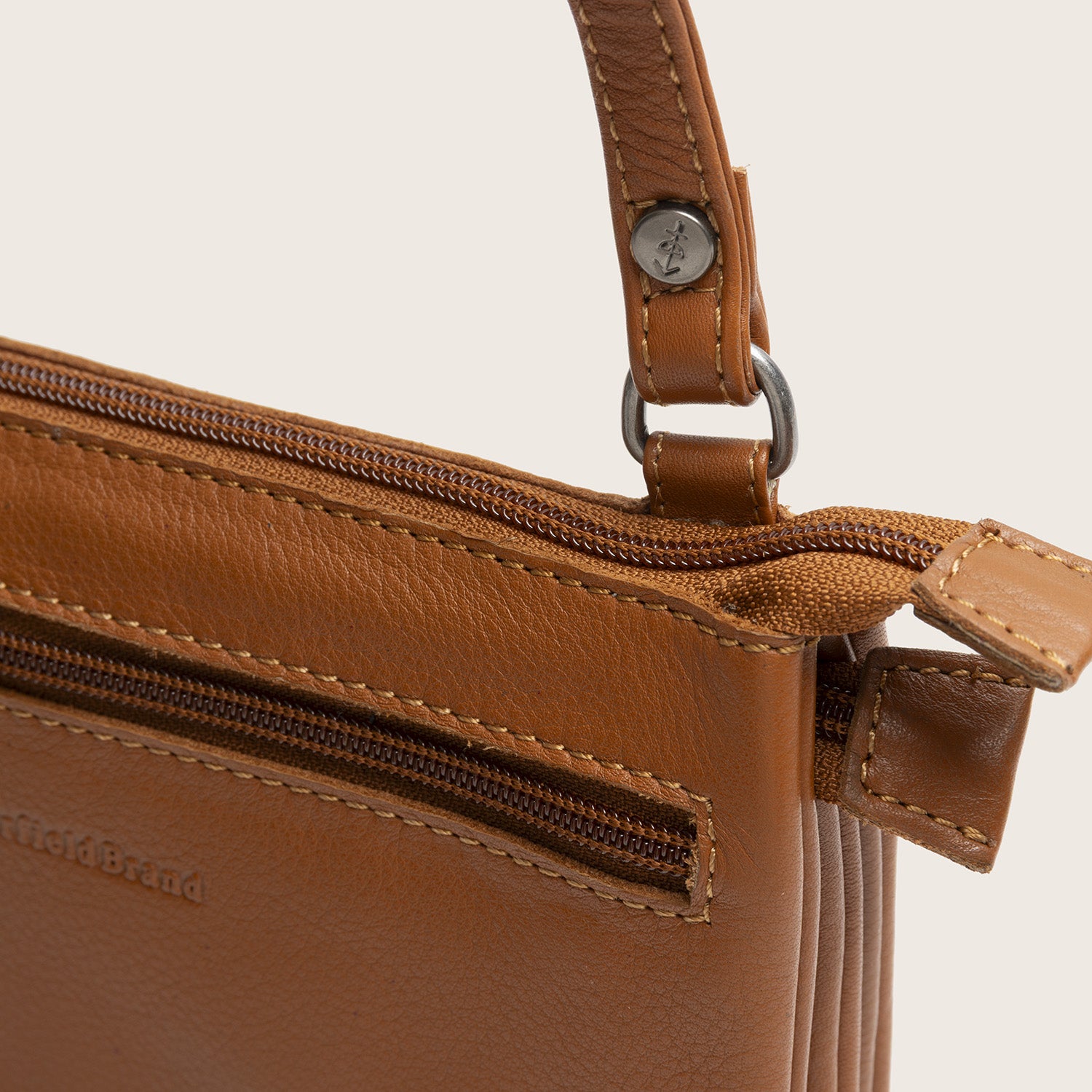 Sac Bandoulière en Cuir Cognac Brisa