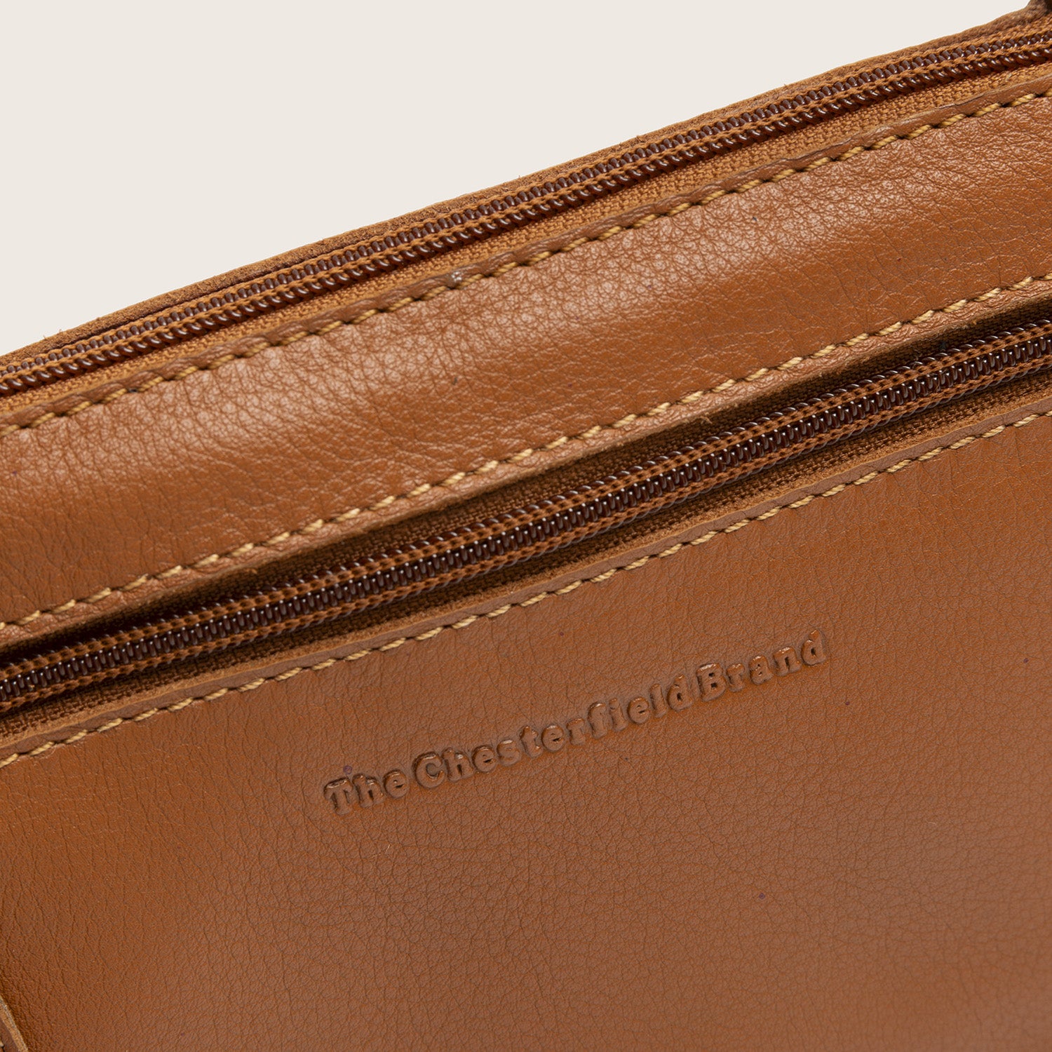 Sac Bandoulière en Cuir Cognac Brisa