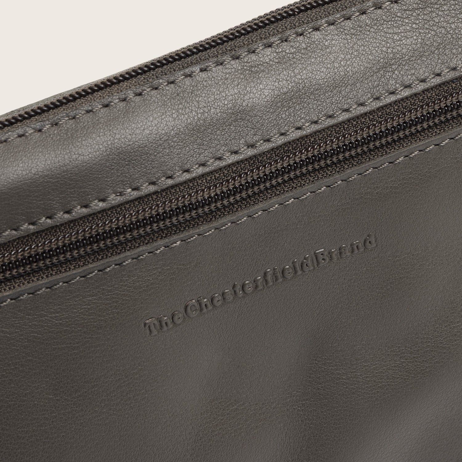 Sac Bandoulière en Cuir Gris Argile Brisa