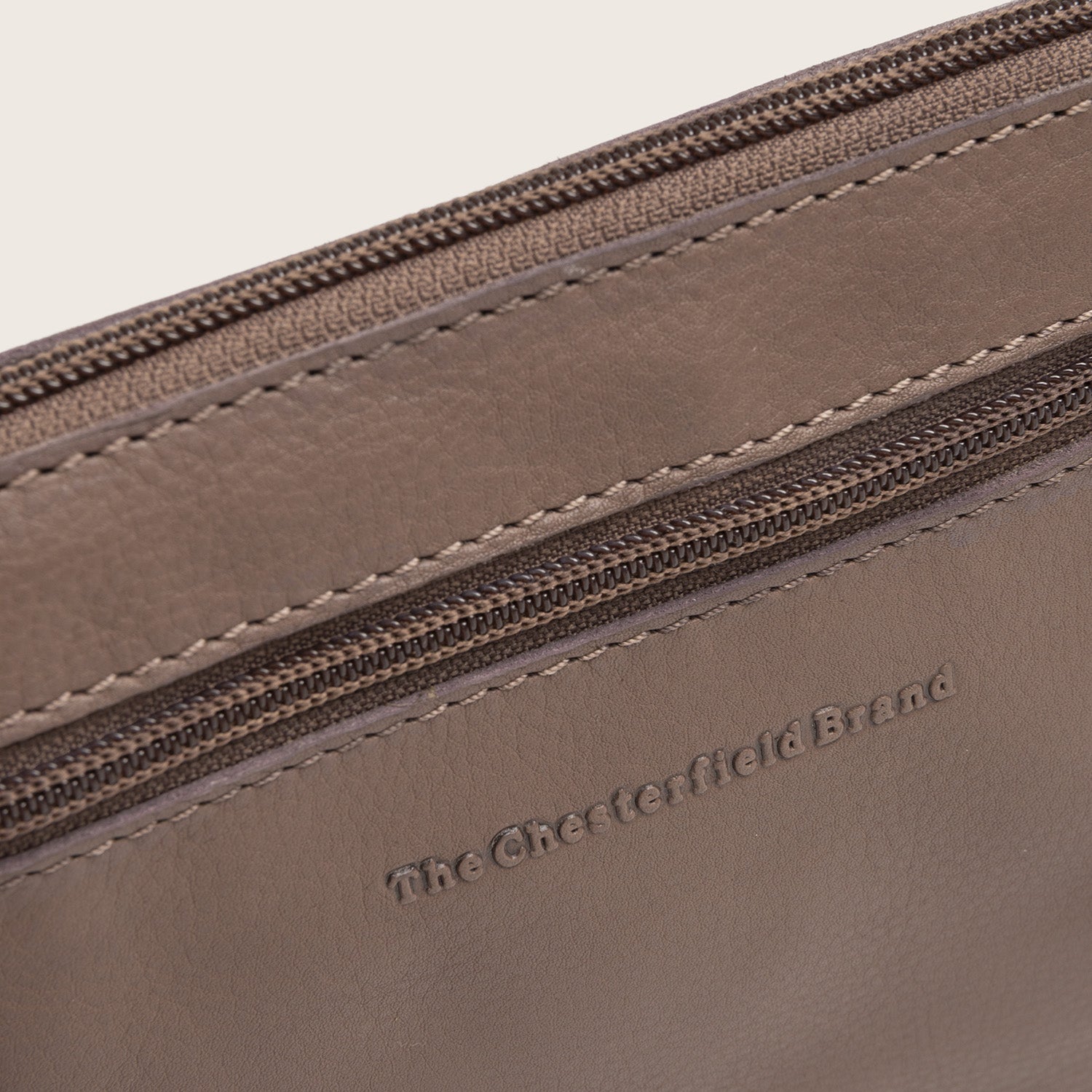 Sac Bandoulière en Cuir Taupe Foncé Brisa