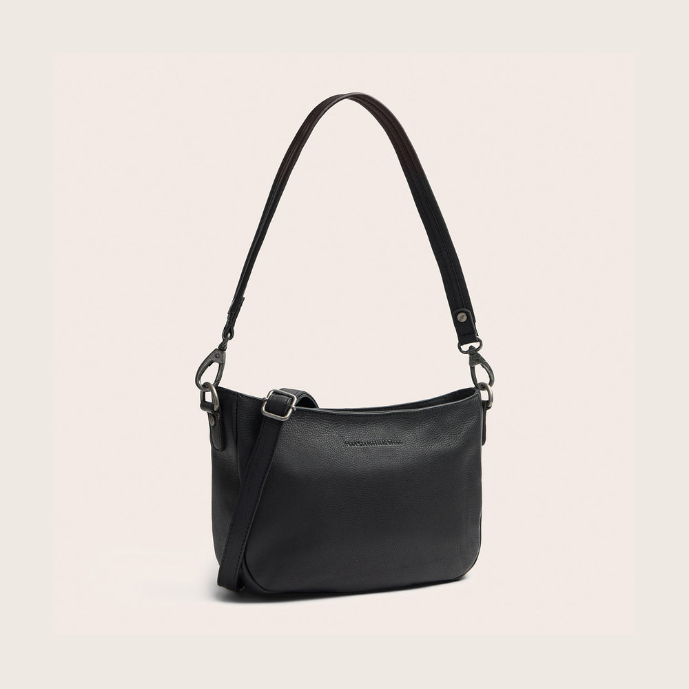 Sac Porté Épaule en Cuir Noir Maris