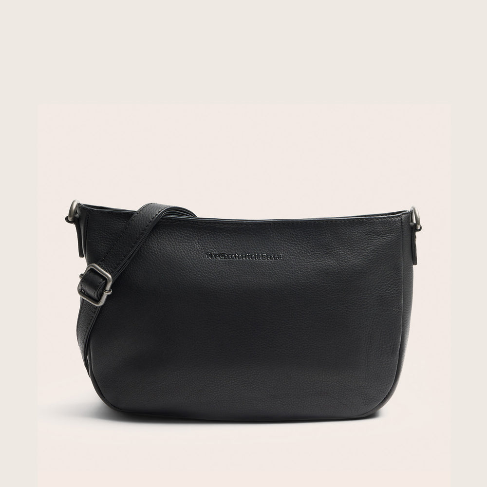 Sac Porté Épaule en Cuir Noir Maris