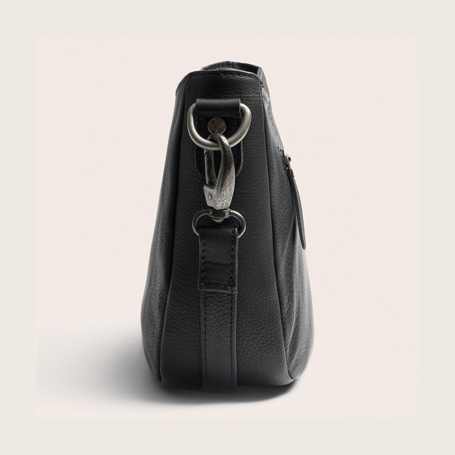 Sac Porté Épaule en Cuir Noir Maris