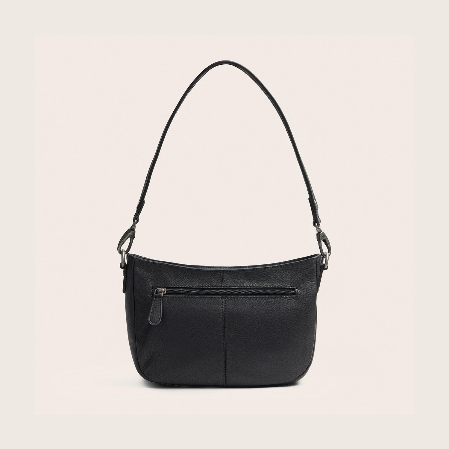 Sac Porté Épaule en Cuir Noir Maris