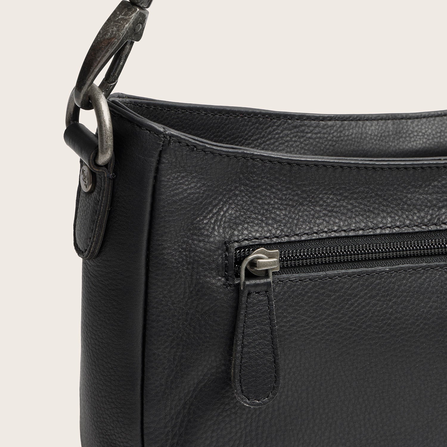 Sac Porté Épaule en Cuir Noir Maris